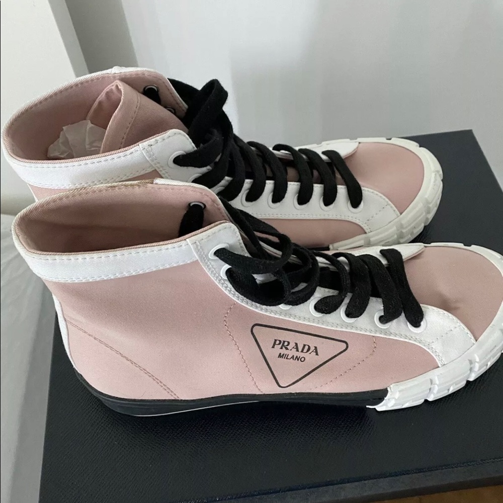 Prada Gaberdine High-top Sneaker - Picture 1 of 5